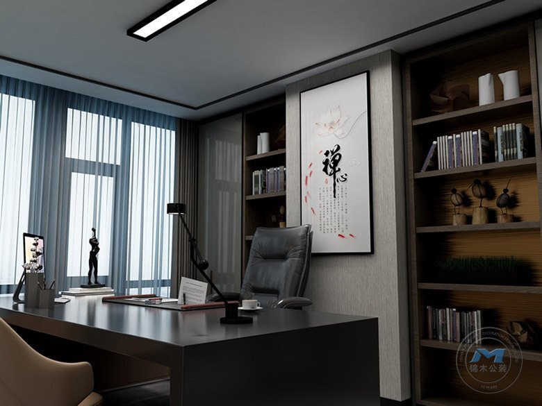 知名企業(yè)辦公區(qū)裝修設(shè)計(jì)效果圖總監(jiān)辦公室