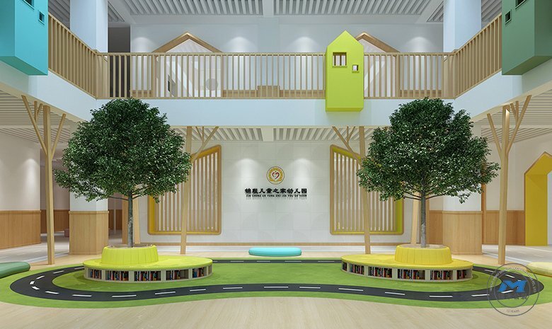 社區(qū)幼兒園裝修設(shè)計門廳