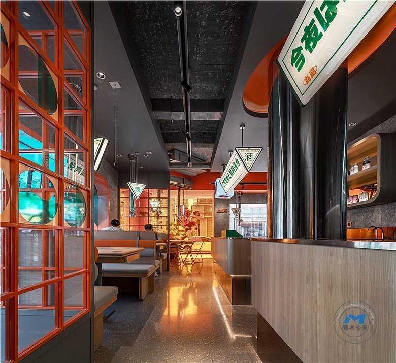 日式酒食燒肉所餐廳裝修設(shè)計(jì)大堂效果圖