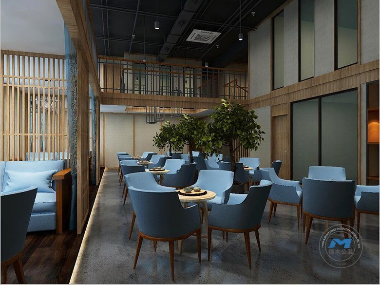 簡約休閑茶館裝修設(shè)計效果大廳
