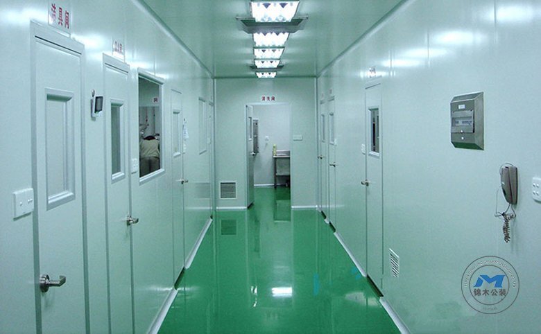 精密光學(xué)無(wú)塵車間裝修設(shè)計(jì)效果走廊